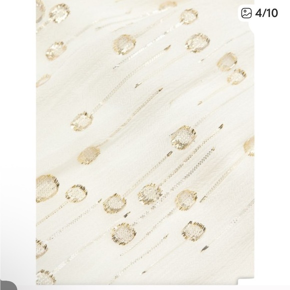 Monique Lhuillier Cream & Gold Dress | Size 14 | GUC - Picture 4 of 10